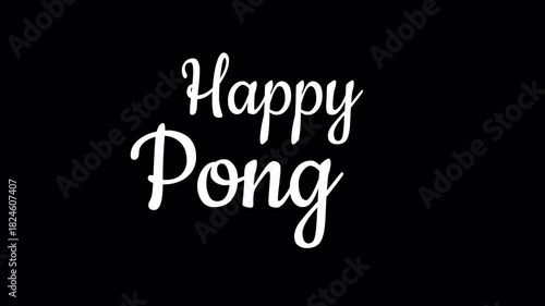 happy pongal handwritten lettering text calligraphy animation indian holiday  video footage