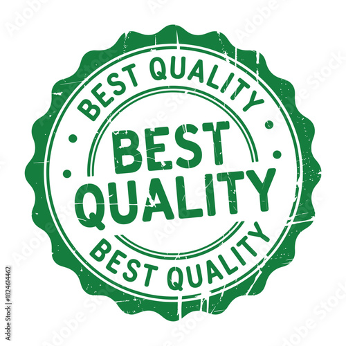 Green best quality seal of excellence stamp
