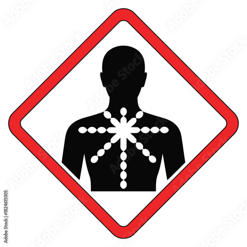 Health hazard symbol for toxic substances
