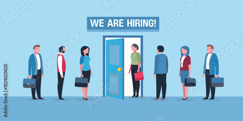We are hiring people waiting for job interview opportunity