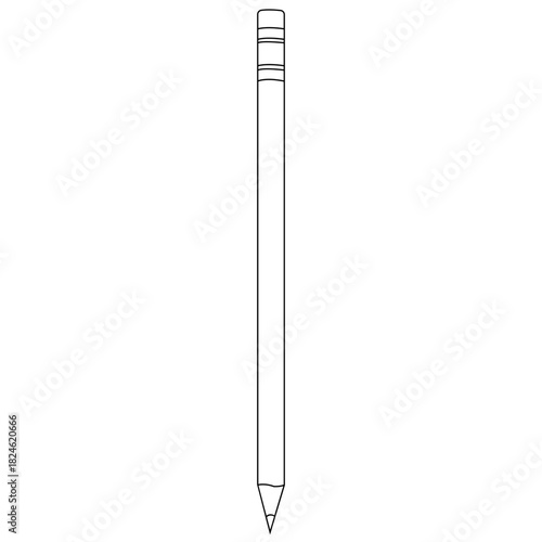 Single Yellow Pencil Vector Illustration for Education and Writing Design Concepts