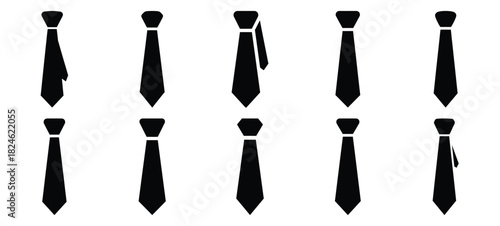 father e2 80 icon set, black color and white background