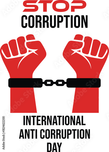 Stop corruption: international anti corruption day illustration