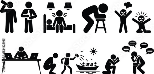 Various human conditions, emotional states, and social issues