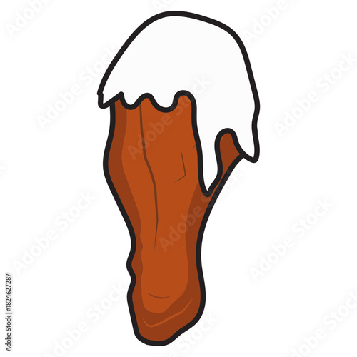 Fried Chicken Drumstick with Ranch Vector Illustration for Fast Food Design