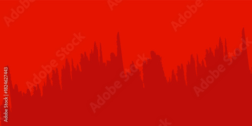 Design red and crimson pop art background with halftone dots in comic style elegant