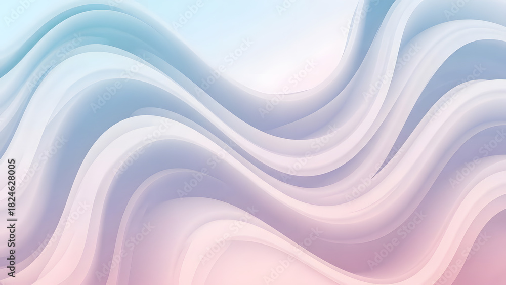 Fototapeta premium Abstract pastel waves background with soft transitions and subtle color variations creating a smooth effect