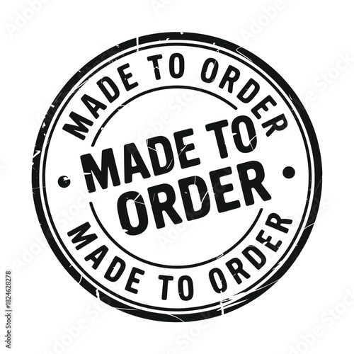 Circular stamp graphic with made to order text