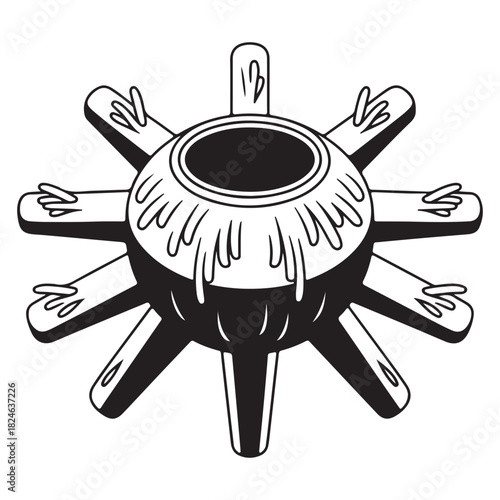 Medieval Fire Pit Grill Icon