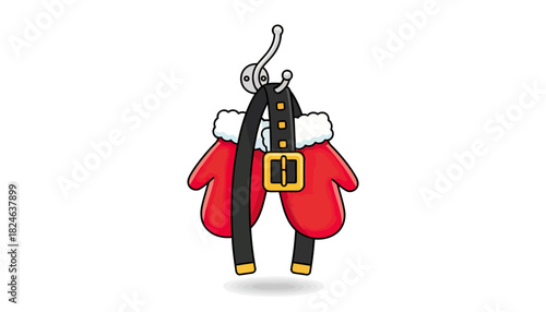 Cartoon Pirate Penguin Character with Red Cape.