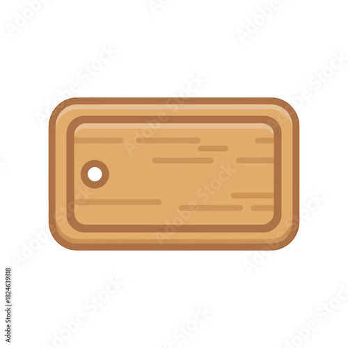 Chopping board icon on White Background Vector Art Illustration on white background.