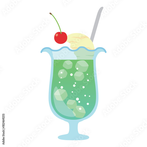 緑のクリームソーダ