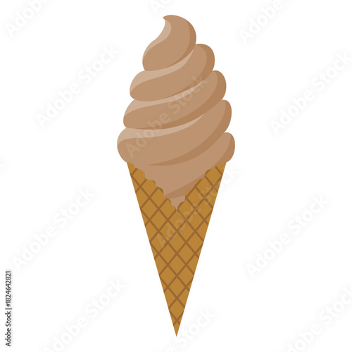 モカ味のソフトクリーム