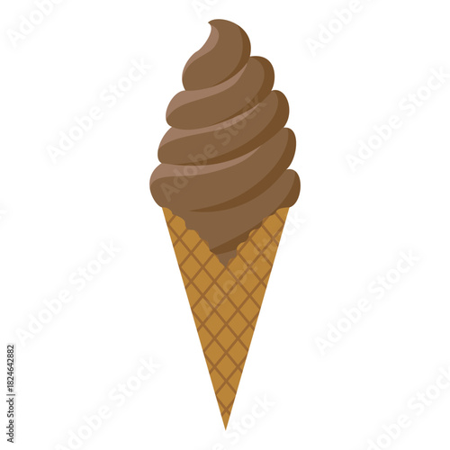 チョコ味のソフトクリーム