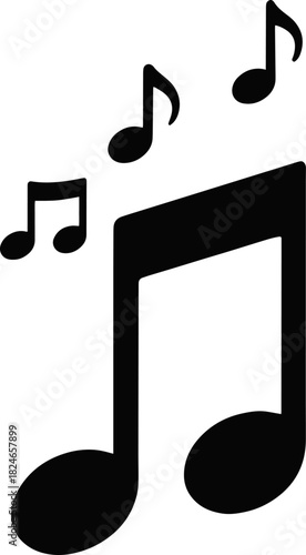 Music Note Editable Vector AI File | Adobe Illustrator | Export to SVG, EPS, PDF, PNG, DXF, JPEG