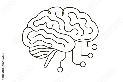 Abstract brain circuit design symbolizing artificial intelligence and neural networks