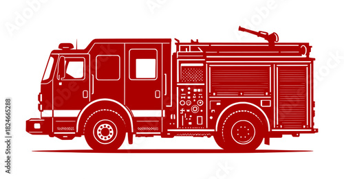 vector illustration of a fire truck (artwork 1)