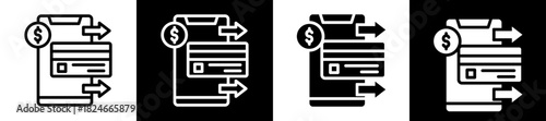 Mobile Payment Icon Set In Black And White Filled Style Collection 