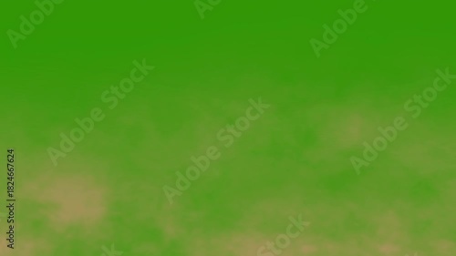 Dust soil sand particles desert storm fast moving on green screen background. Sandstorm motion graphic. Brown dirt smog smoke particles moving to the right. Seamless looping animation, 4K Video