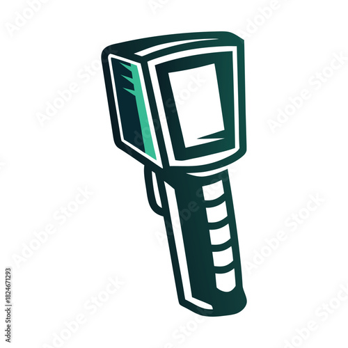 Thermal Imaging Gun Vector Icon Set of Various Transportation Vehicles