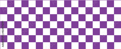 vector of panorama of purple and white chessboard background. pattern for fashion, border, cloth, flag, wrapping paper, cover skin, table cloth, scene. flag.