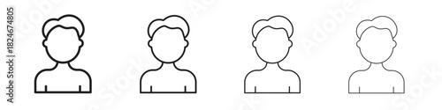 Man icon. Simple outline style pack on white background. Suitable for Graphic designs