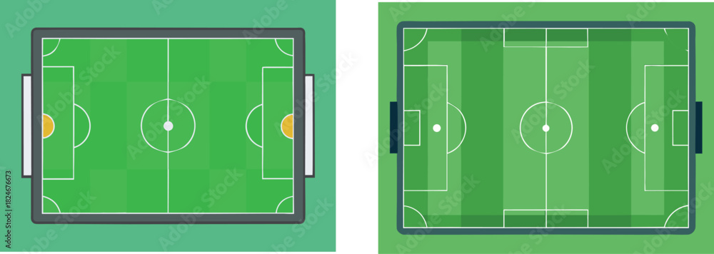 Obraz premium Top View Football (Soccer) Field or Pitch for Strategy and Tactics