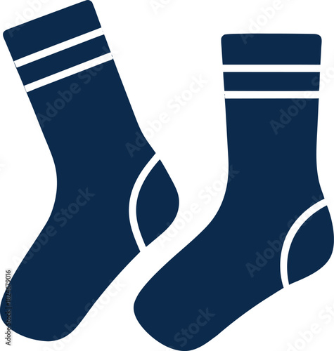 Pair of socks vector icon hosiery ankle socks on white background