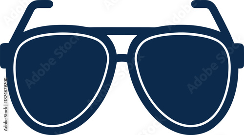 Sunglasses vector icon eyewear eye protection on white background