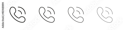 Phone call icon. Simple outline style pack on white background. Suitable for Graphic designs