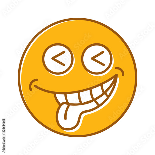 A humorous yellow emoji sticking its tongue out, symbolizing fun and lightheartedness. A whimsical expression to bring a smile to your face.