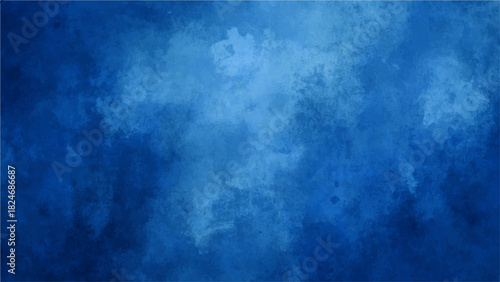 Deep Indigo Sapphire Blue Watercolor Texture: Abstract Gradient Background with Cloudy Swirls for Ocean, Cinematic & Dramatic Digital Design