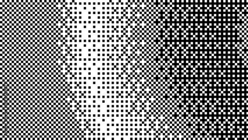 Dither gradient halftone pixel pattern set with abstract retro bitmap texture and vintage arcade dot grid for digital background design