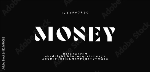 modern urban alphabet font. Digital abstract moslem, futuristic, fashion, sport, minimal technology typography. Simple numeric vector illustration