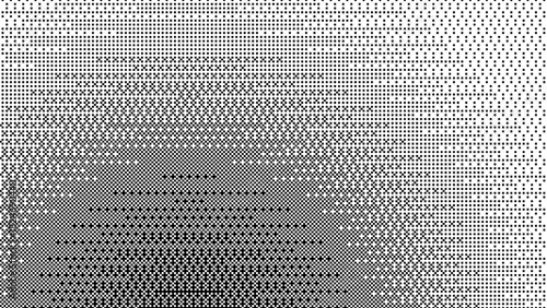 Dither gradient halftone pixel pattern set with abstract retro bitmap texture and vintage arcade dot grid for digital background design