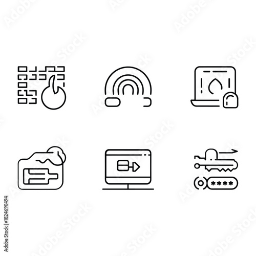 Abstract geometric pattern with bold colors and clean lines