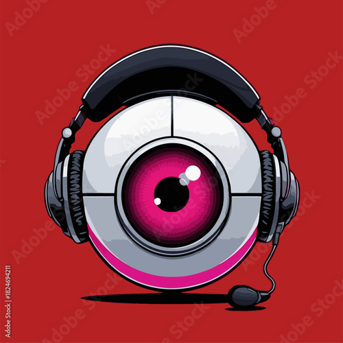 cute one-eyed vector image