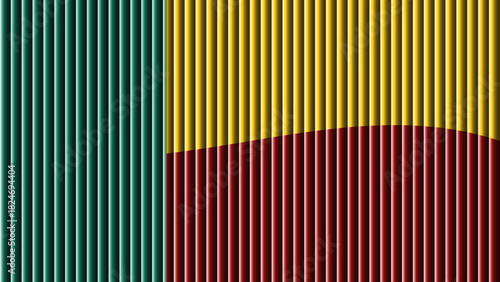 A vibrant and colorful abstract background featuring vertical stripes in green yellow and red hues