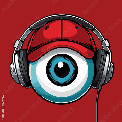 cute one-eyed vector image