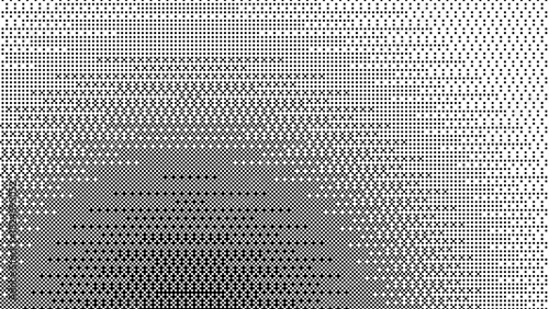 Dither gradient halftone pixel pattern set with abstract retro bitmap texture and vintage arcade dot grid for digital background design