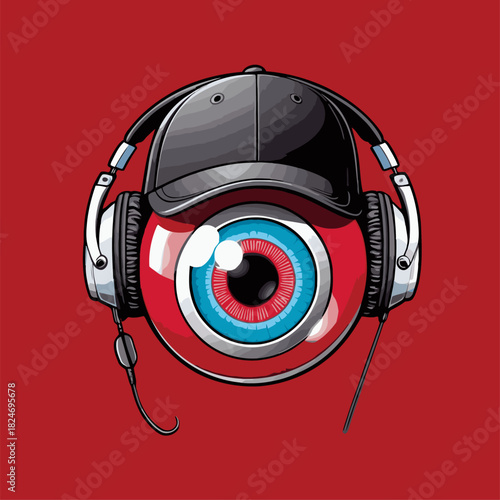 cute one-eyed vector image