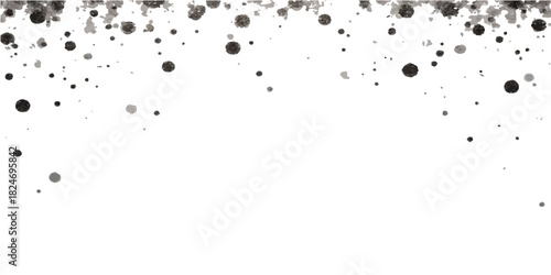 Black ink splash, grunge vector illustration with watercolor texture drop and splatter stain pattern background