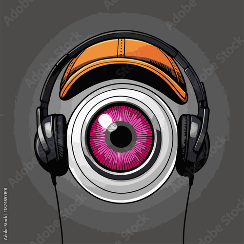 cute one-eyed vector image