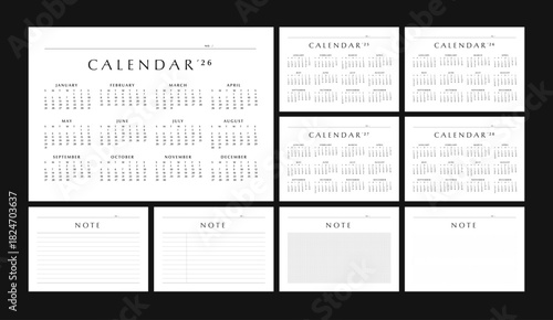 Your Complete Planner Pack Clean Lines, Cute Font, and Note Pages