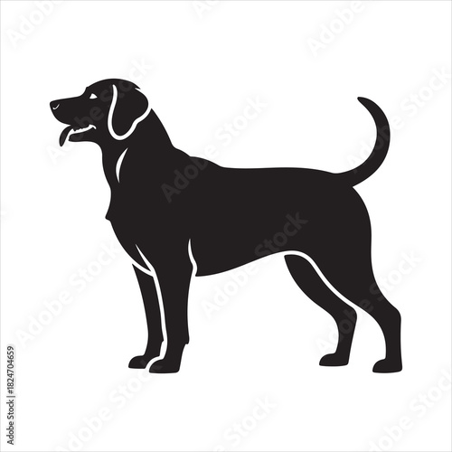 Standing Dog Icon – Simple Pet Silhouette Design