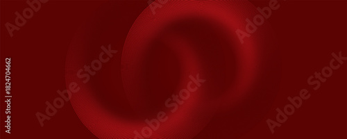 Abstract red background with glowing curve lines. Modern shiny red gradient geometric circle lines pattern. Futuristic concept. Suit for banner, brochure, poster, presentation, cover, website