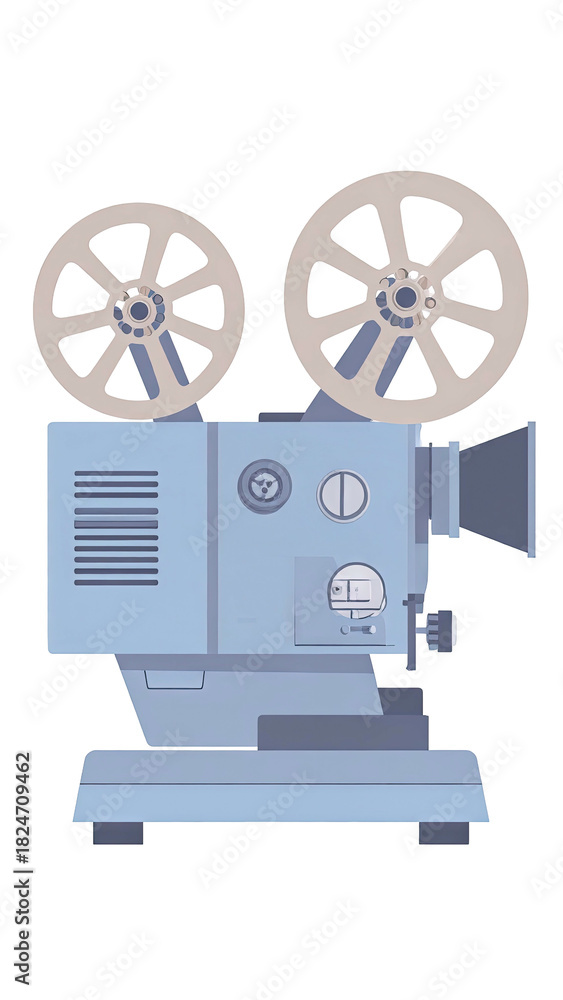 Fototapeta premium Vintage Film Projector Machine for Cinema Entertainment.