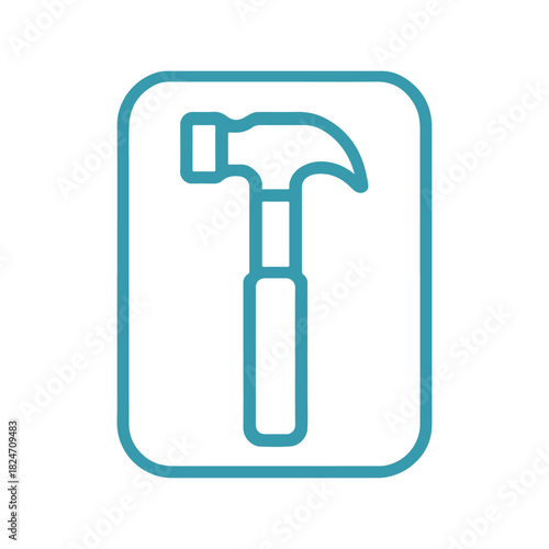 hammer sign icon, color vector, on a white background
Vector sign icon