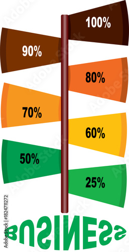 Phased, step-by-step business life cycle design with attractive and bright colors [Converted]