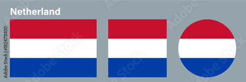 set of Netherland flag 